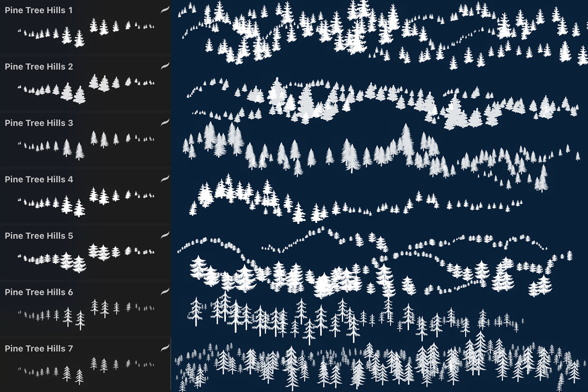 112 Winter Chill Procreate Brushes, a Brush Add-On by OlgaRom (Photo 9 of 12)