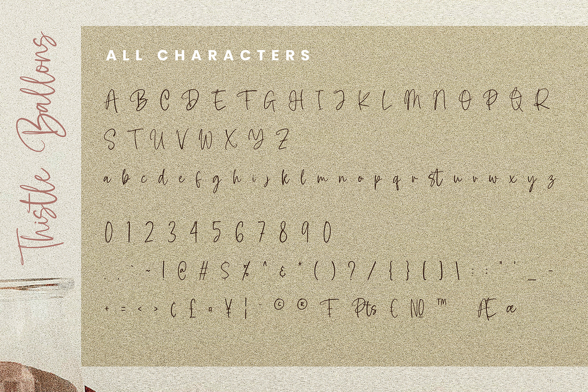 Thistle Balloons, a Script Font by Ditatype (Photo 9 of 10)