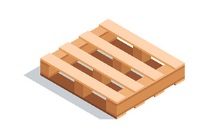 Wooden Pallet for Various Shipping, a Transportation Illustration by the8monkey