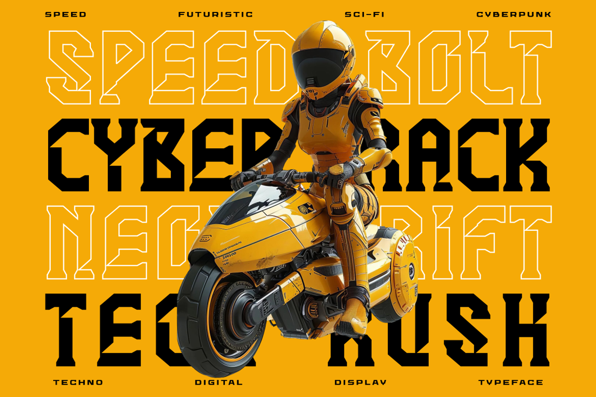 Speed Buster Futuristic Cyberpunk, a Font by PutraCetol Studio (Photo 2 of 5)