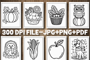 Autumn Coloring Pages For Adults, a Seasonal Illustration by Design Station (Thumbnail 2 of 5)