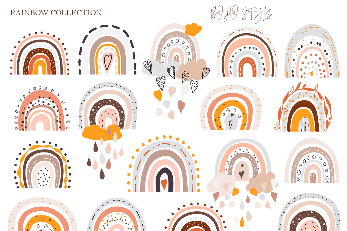 RAINBOW MOMENTS BOHO COLLECTION, an Illustration by ArtOLB (Photo 3 of 9)