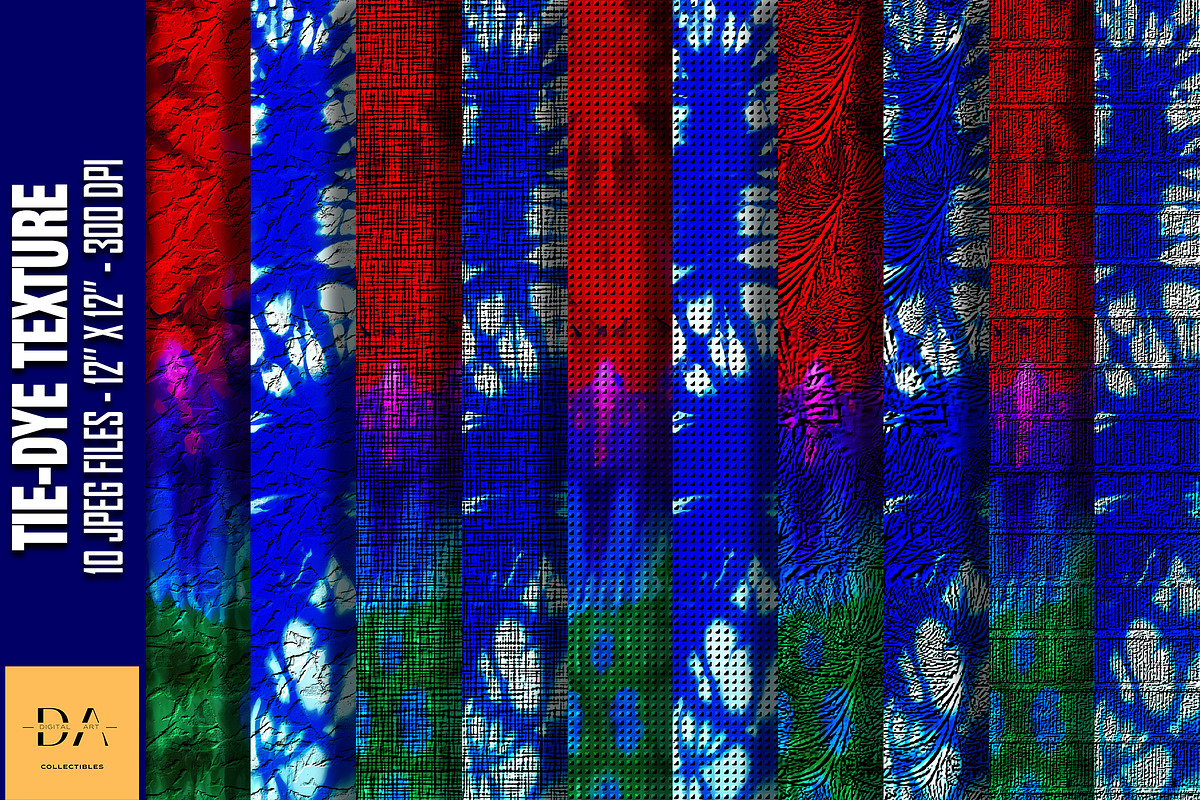 Tie-Dye Texture Digital Papers #95, a Texture Graphic by Digital Art Collectibles (Photo 1 of 5)