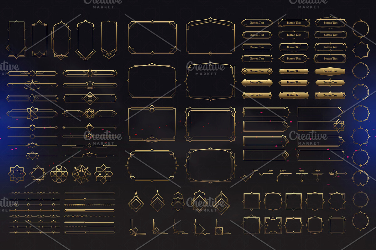 Arabic Deco UI, an Object Illustration by Olga Ryzychenko (Photo 2 of 13)