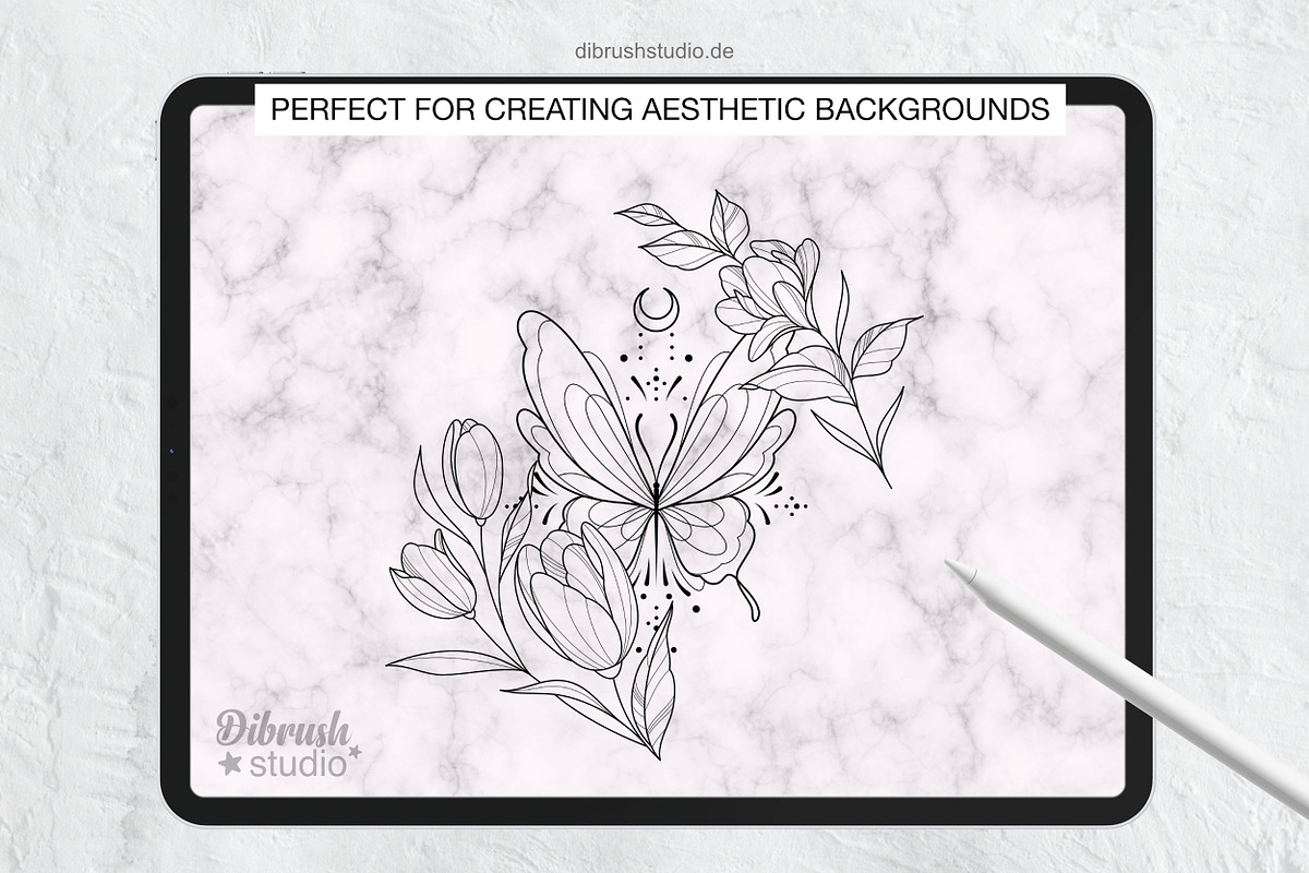 Procreate Paper Texture Brushes, a Brush Add-On by DiBrush Studio (Photo 6 of 7)