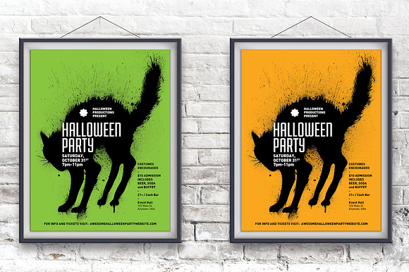 Halloween Poster Template of Black Cat preview 3