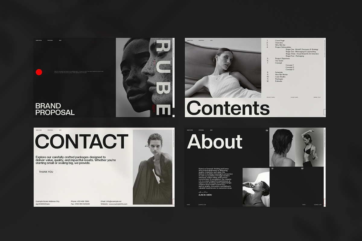 RUBE | Brand Proposal, a Presentation Template by CreativexGenius (Photo 9 of 10)