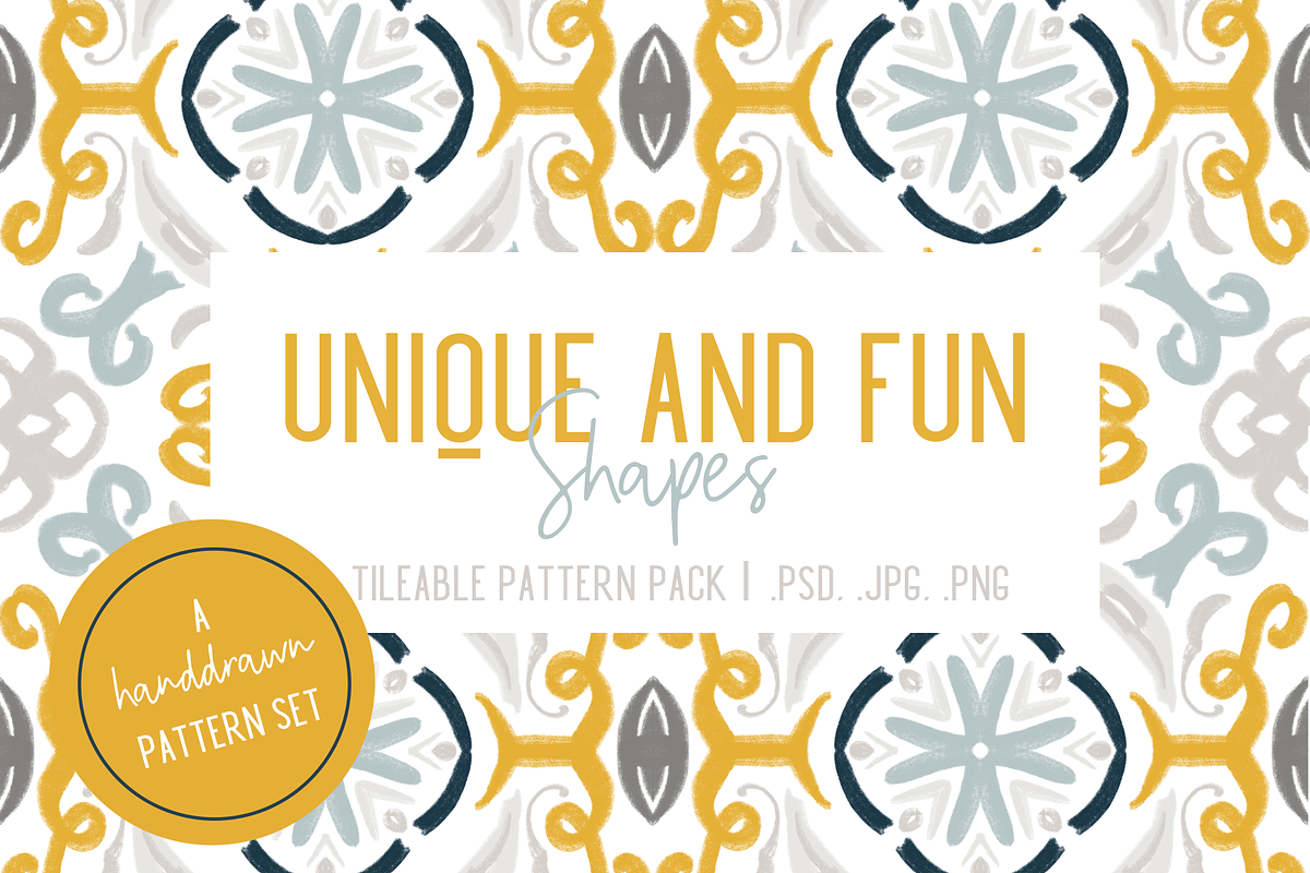 Mustard & Navy Patterns, a Pattern Graphic by TheLegacyBrandingCo (Photo 3 of 10)