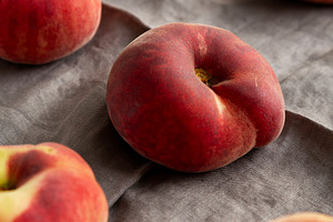 Fresh juicy ripe fig peaches, side view., a Food & Drink Photo by LiudmylaChuhunova