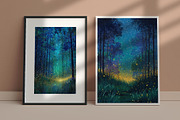 Dreamy Forest Night Illustration, a Decorative Illustration by Housui Patterns (Thumbnail 5 of 12)