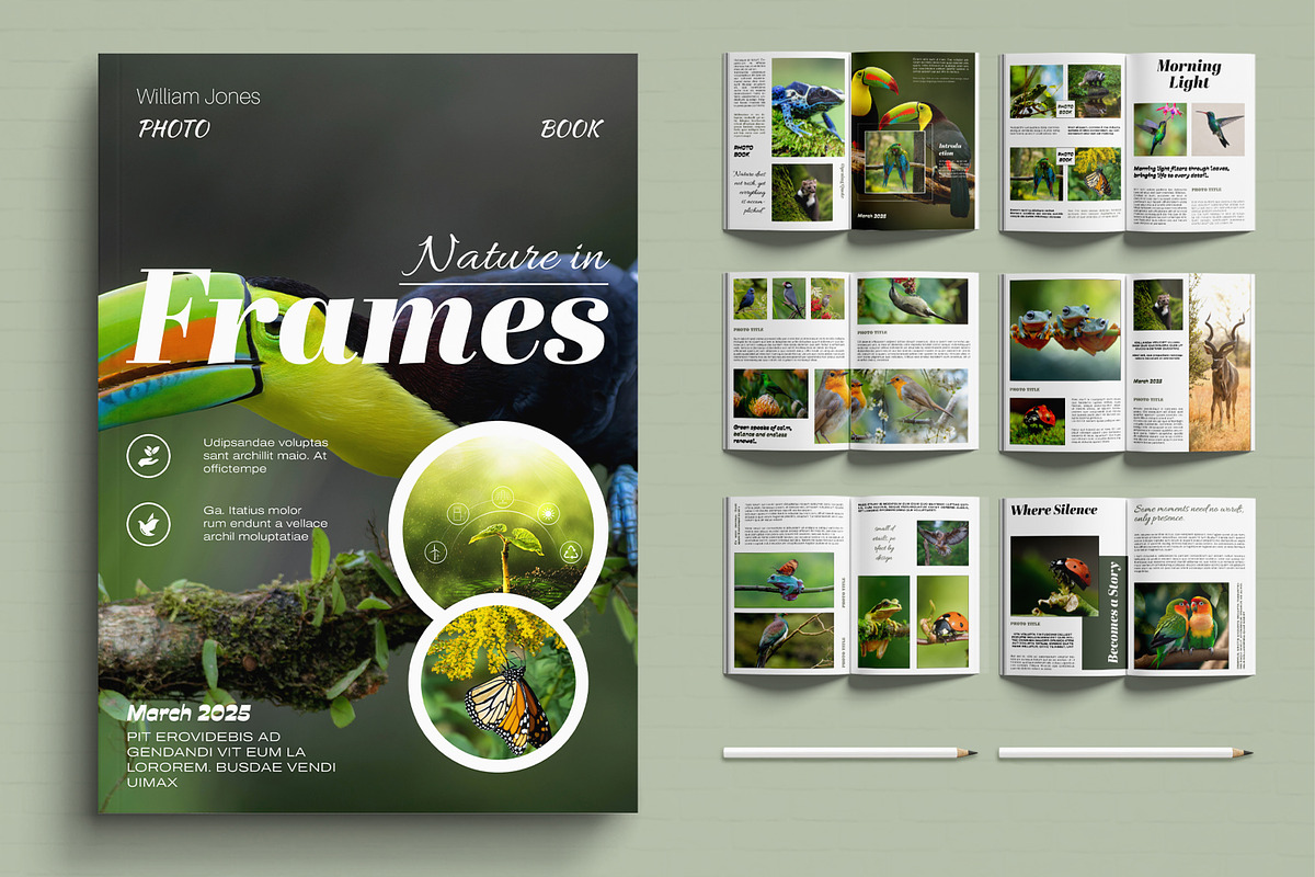 Natural Photobook Template Design, a Brochure Template by MightyDesign (Photo 1 of 6)