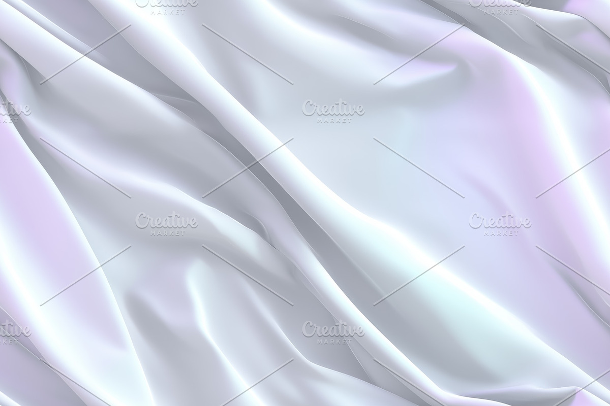 Seamless soft, flowing white satin PCM fabric with gentle folds and a smooth te, a Texture Graphic by Textures & Backgrounds