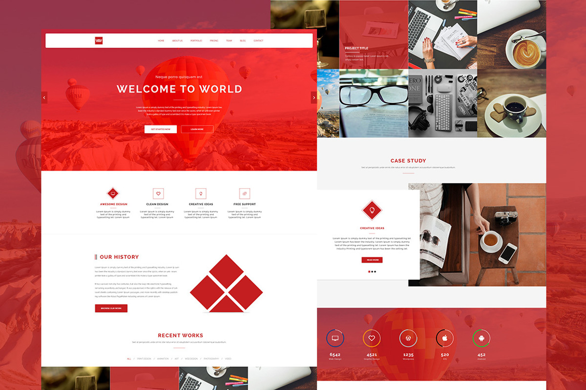 WW - One Page Responsive Theme, a HTML Template by codytheme (Photo 1 of 6)