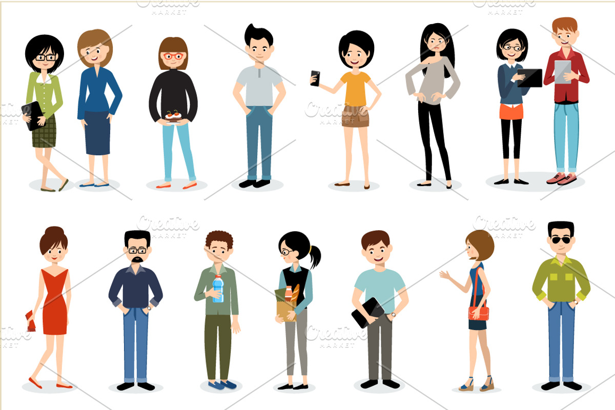 Set of modern people., a Person Illustration by Gurza SHOP (Photo 4 of 6)