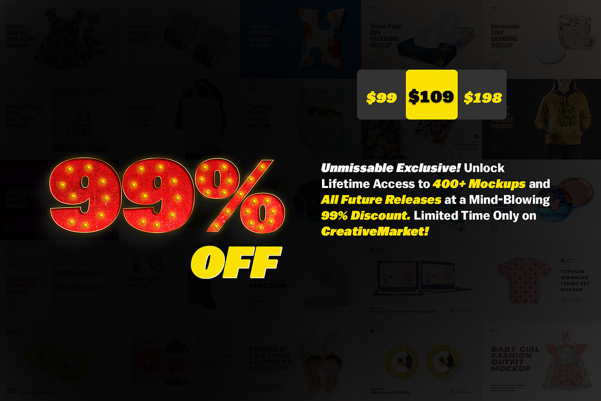 All Mock-Ups Bundle For Lifetime, a Product Mockup by Designertale (Photo 2 of 10)