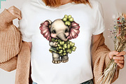 Whimsical St Patrick Elephant Clipar, an Illustration by SVGArt (Thumbnail 6 of 9)