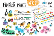 Finger Prints ART BUNDLE, an Education Illustration by Alena Razumova (Thumbnail 2 of 6)