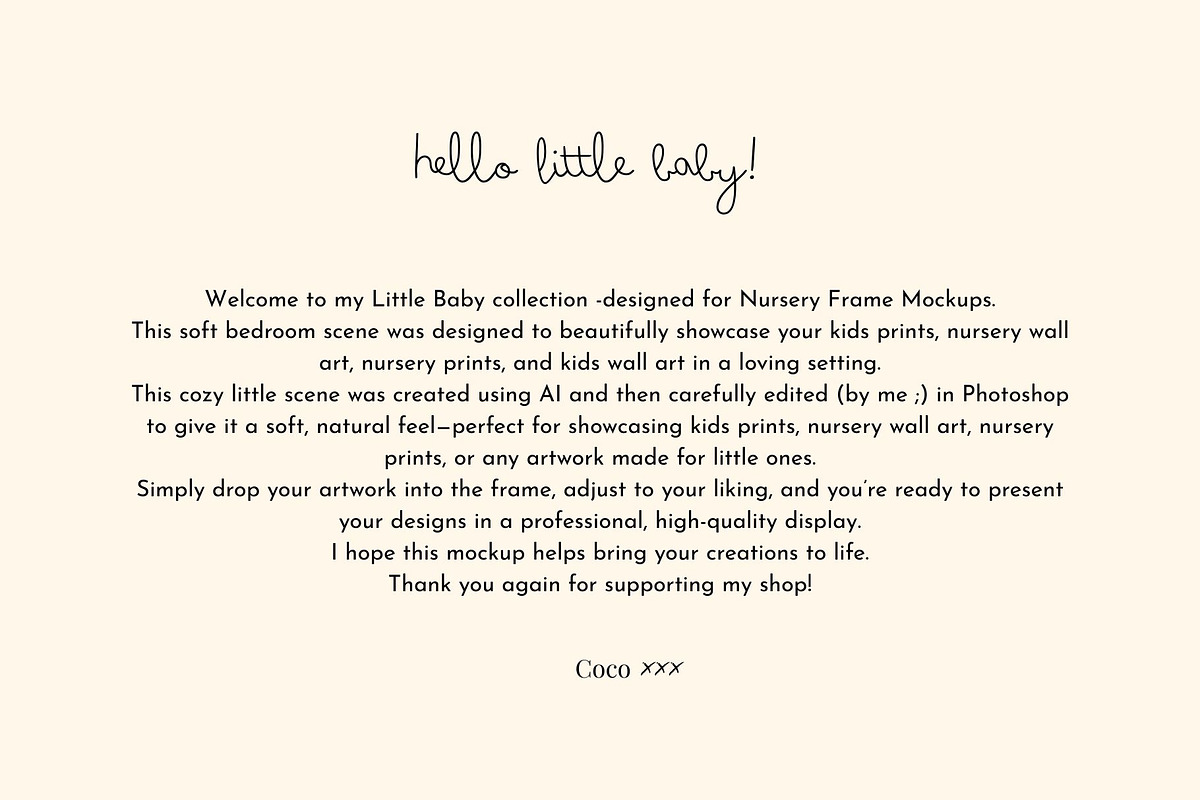 Little Baby Nursery Frame Mockup, a Household Mockup by Coco & Cub Studio (Photo 3 of 10)