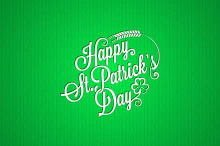 Patrick day vintage lettering