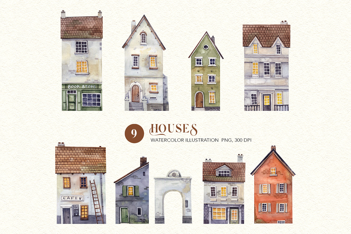 Blossoming Village, an Illustration by Watercolor by Tonia Tkach (Photo 4 of 6)