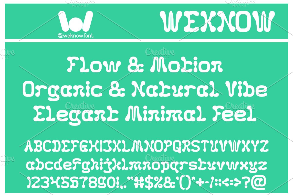 Fluidity font, a Font by weknow (Photo 2 of 8)