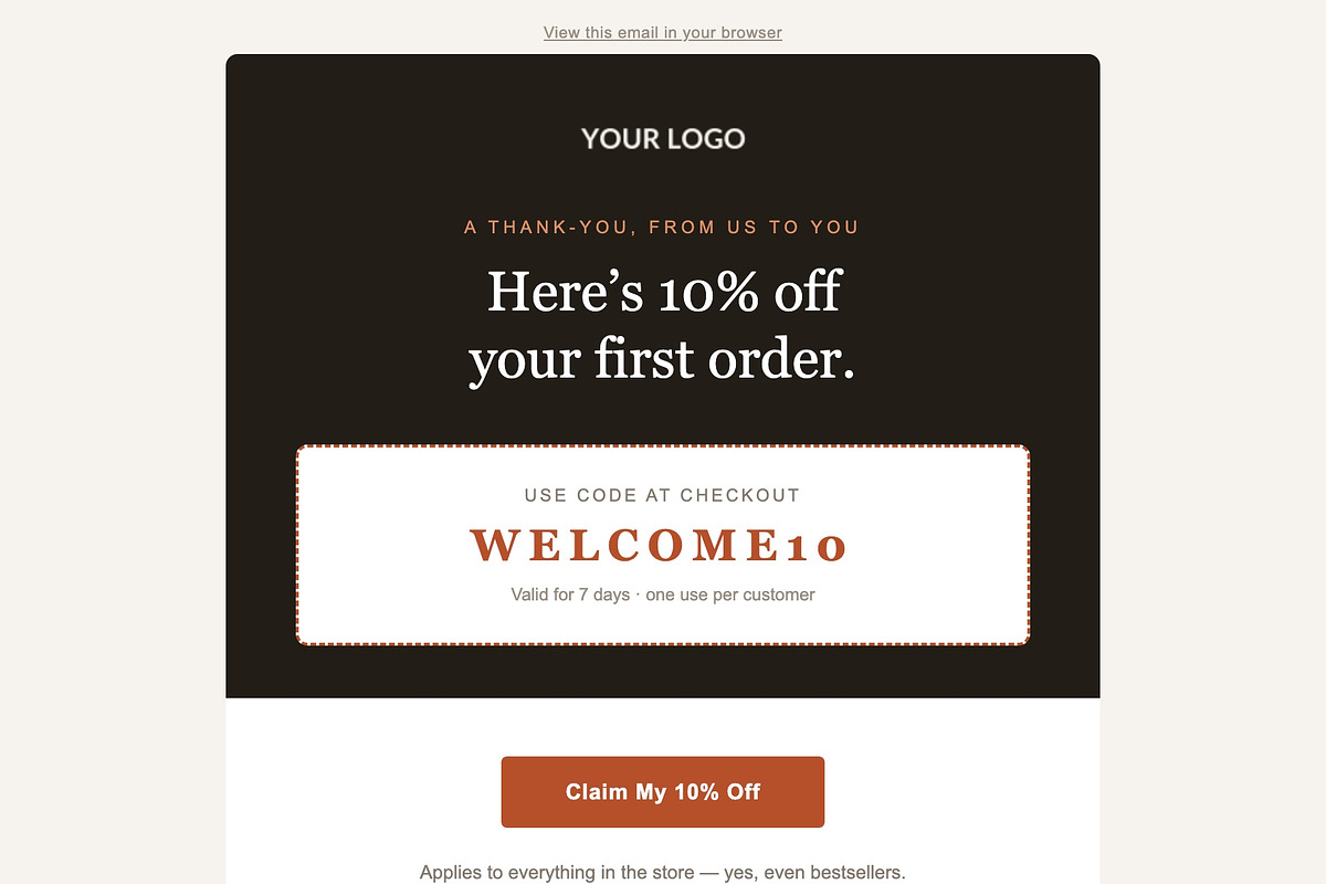 Mailchimp Welcome Email Templates, an Email Template by Art Club (Photo 4 of 4)