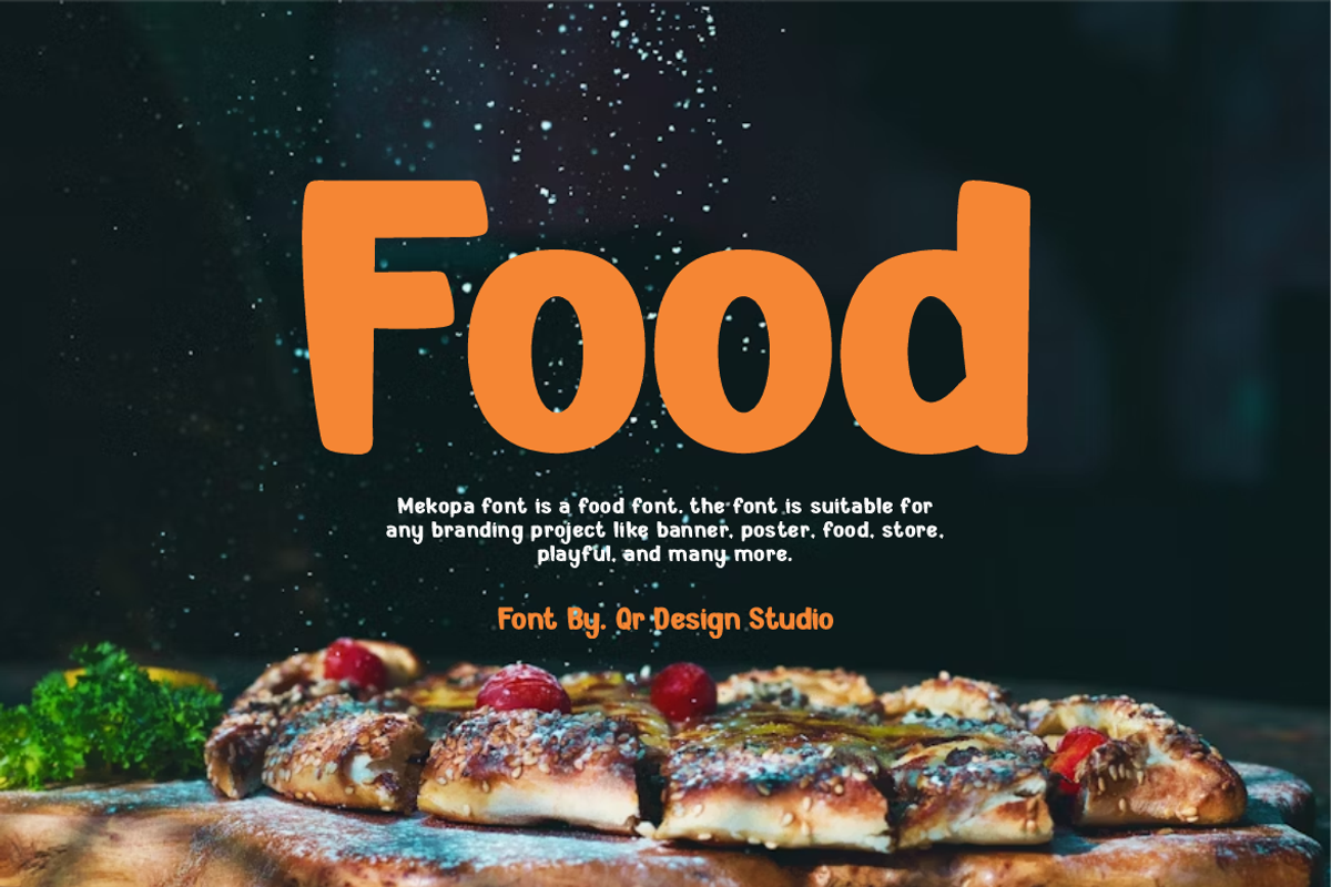 Mekopa - Food Font, a Sans Serif Font by QR Design Studio (Photo 3 of 8)