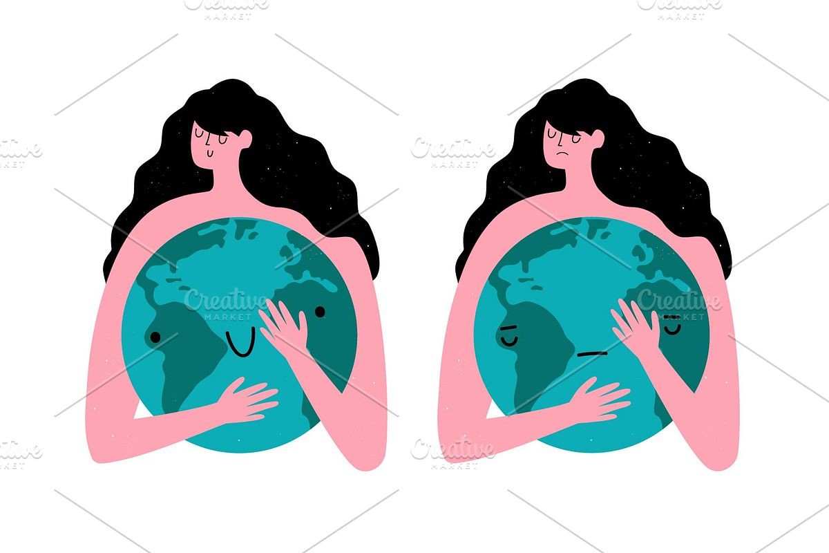 Sun and Earth set, a Healthcare Illustration by JULYMILKS (Photo 2 of 3)