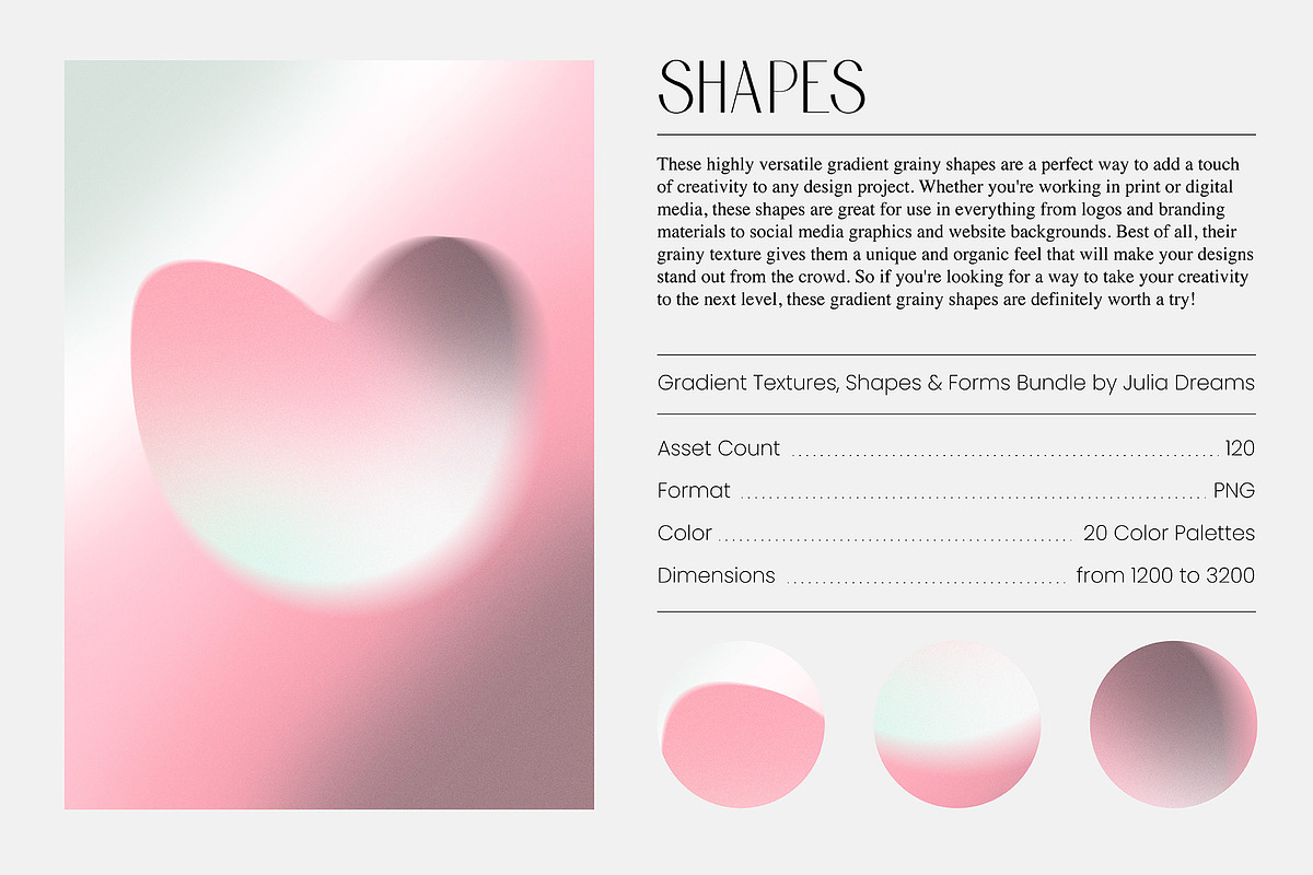 Gradient Textures Shapes 3D Objects, an Object Graphic by Julia Dreams (Photo 19 of 23)
