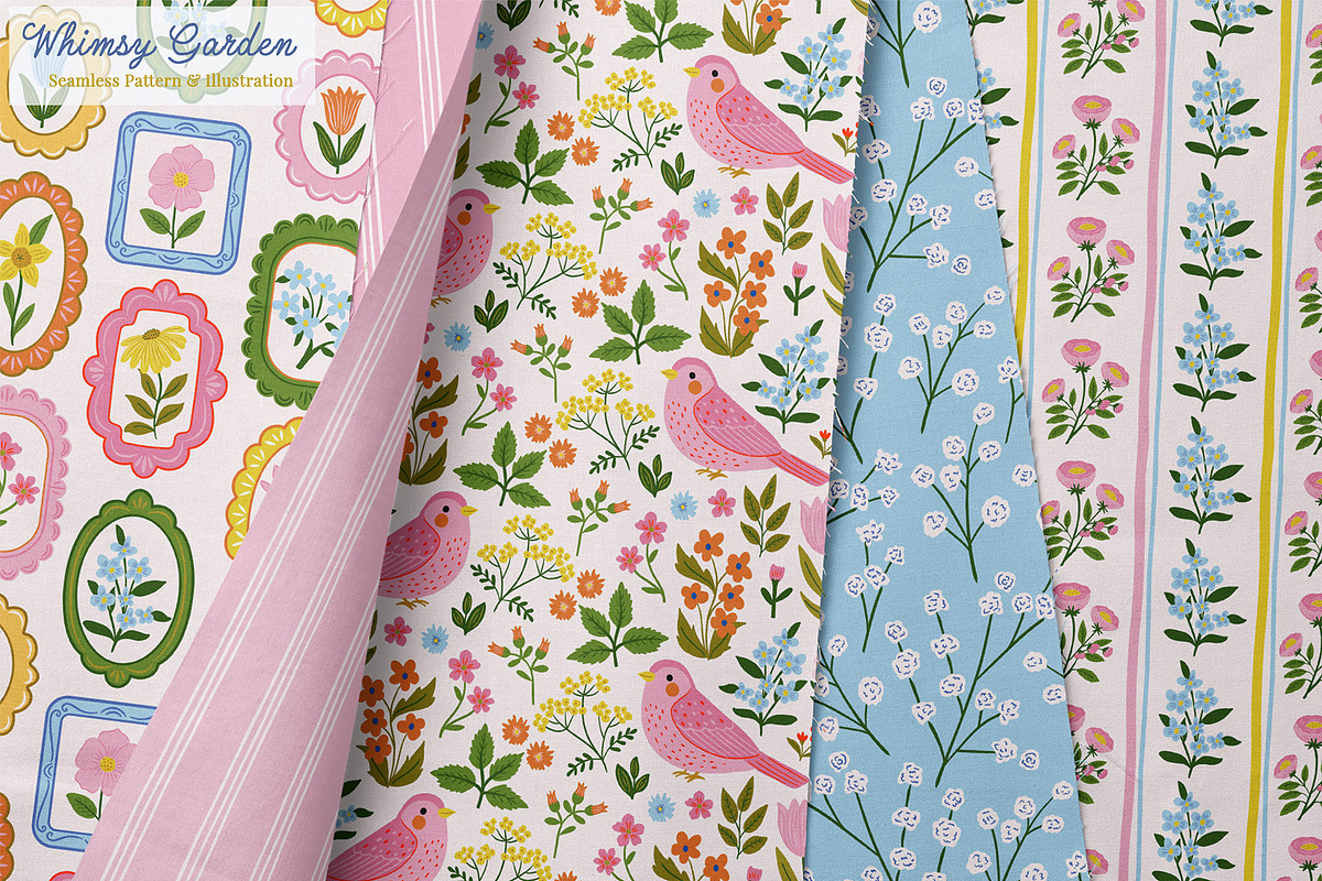 Whimsy Floral Pattern & Clipart, a Pattern Graphic by Essentially Nomadic (Photo 3 of 11)