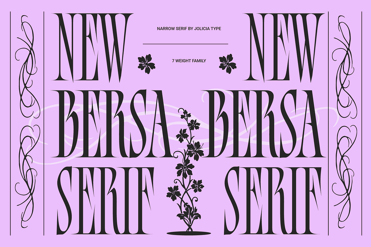 Bersa Serif | Narrow Serif, a Serif Font by Jolicia Type (Photo 1 of 16)