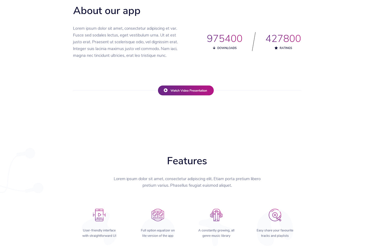 Spacey – HTML App Landing Page, a Bootstrap Template by DesignWP (Photo 2 of 7)