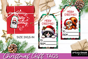 Cute Christmas Printable Gift Tags, a Seasonal Illustration by Orange Brush Studio (Thumbnail 7 of 10)