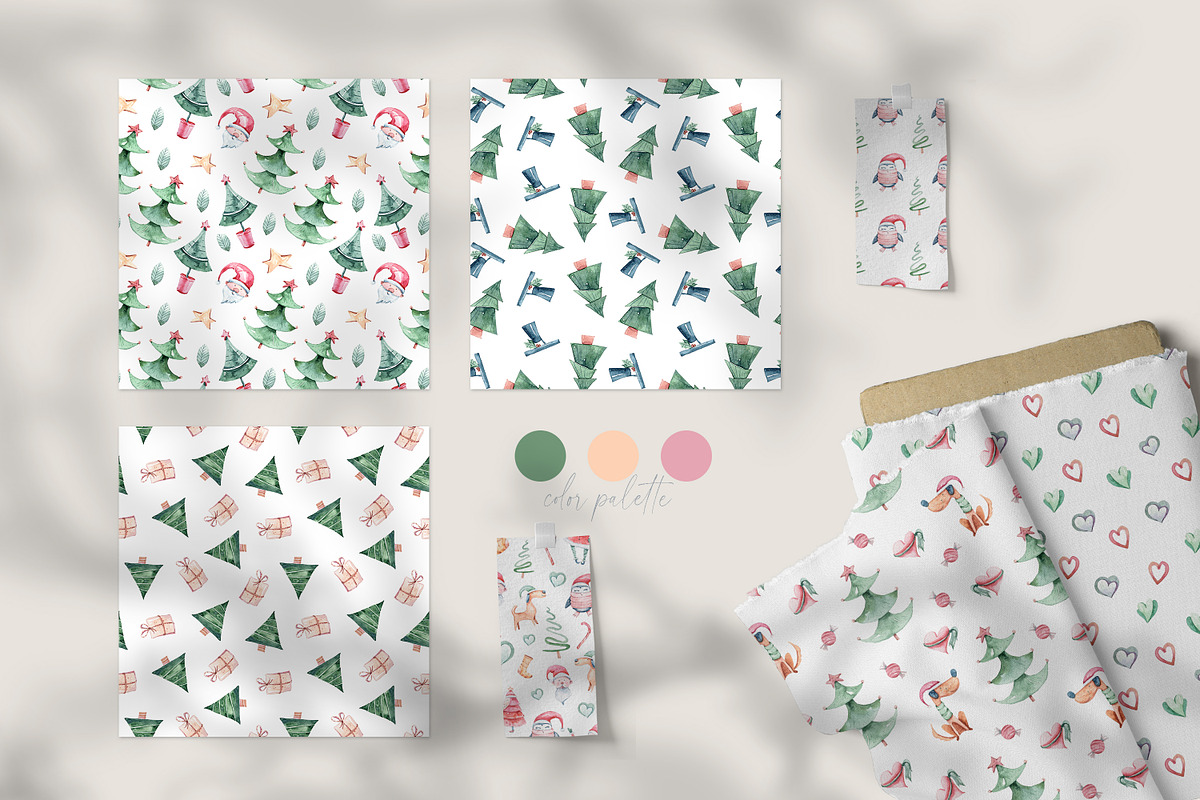 Christmas digital paper pack, a Pattern Graphic by Tiana Geo (Photo 3 of 6)