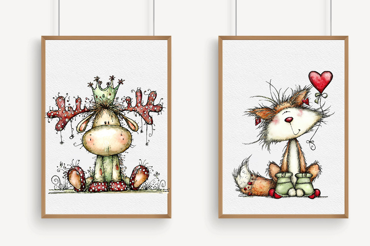Whimsical Quirky Animal Clipart, an Illustration by Libby Wishes (Photo 3 of 6)