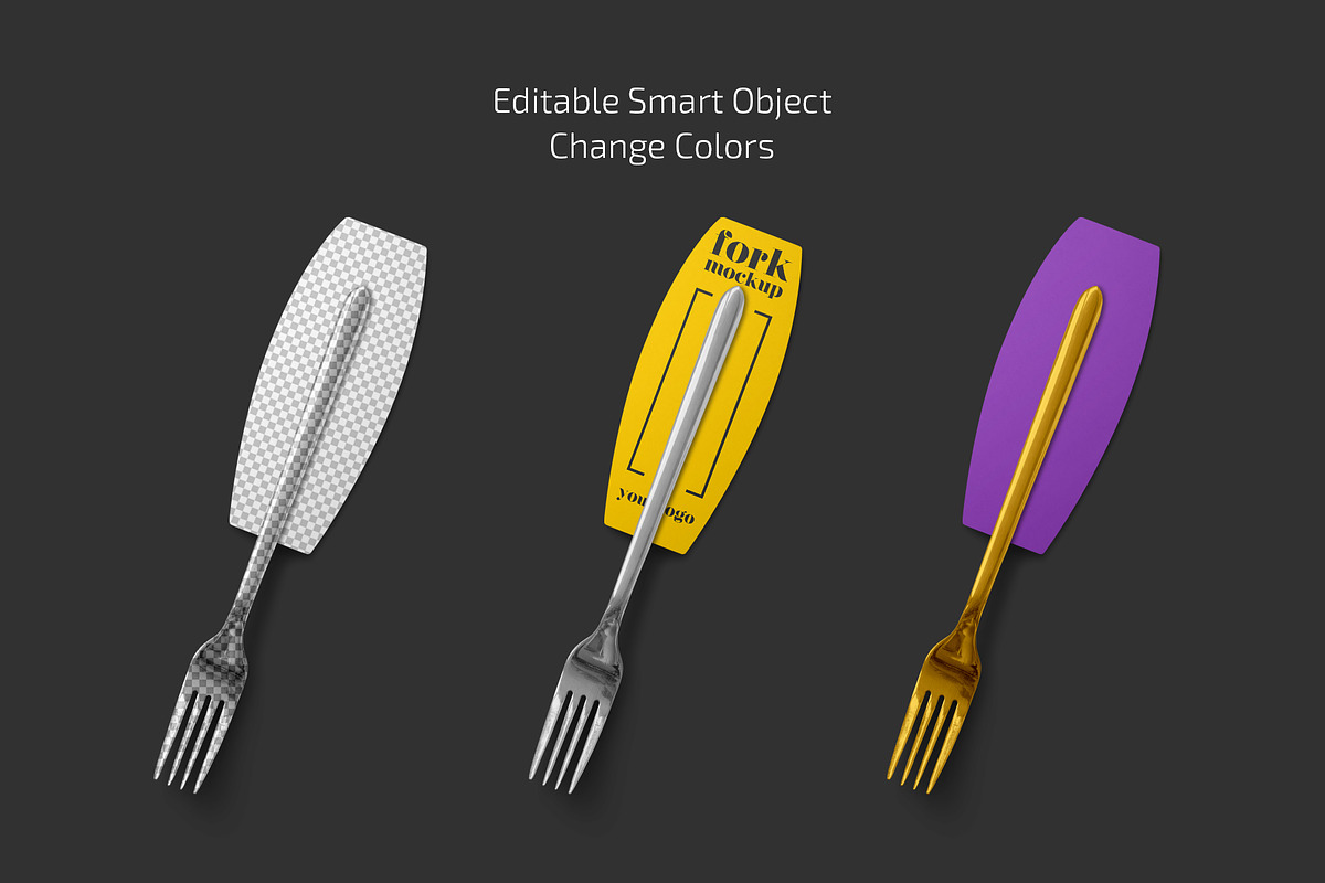 Fork and Knife with Label Mockup, a Product Mockup by Country4k (Photo 2 of 4)