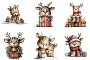 Cute Christmas Cat Clipart, an Illustration by DreamArtGraphic (Thumbnail 5 of 5)