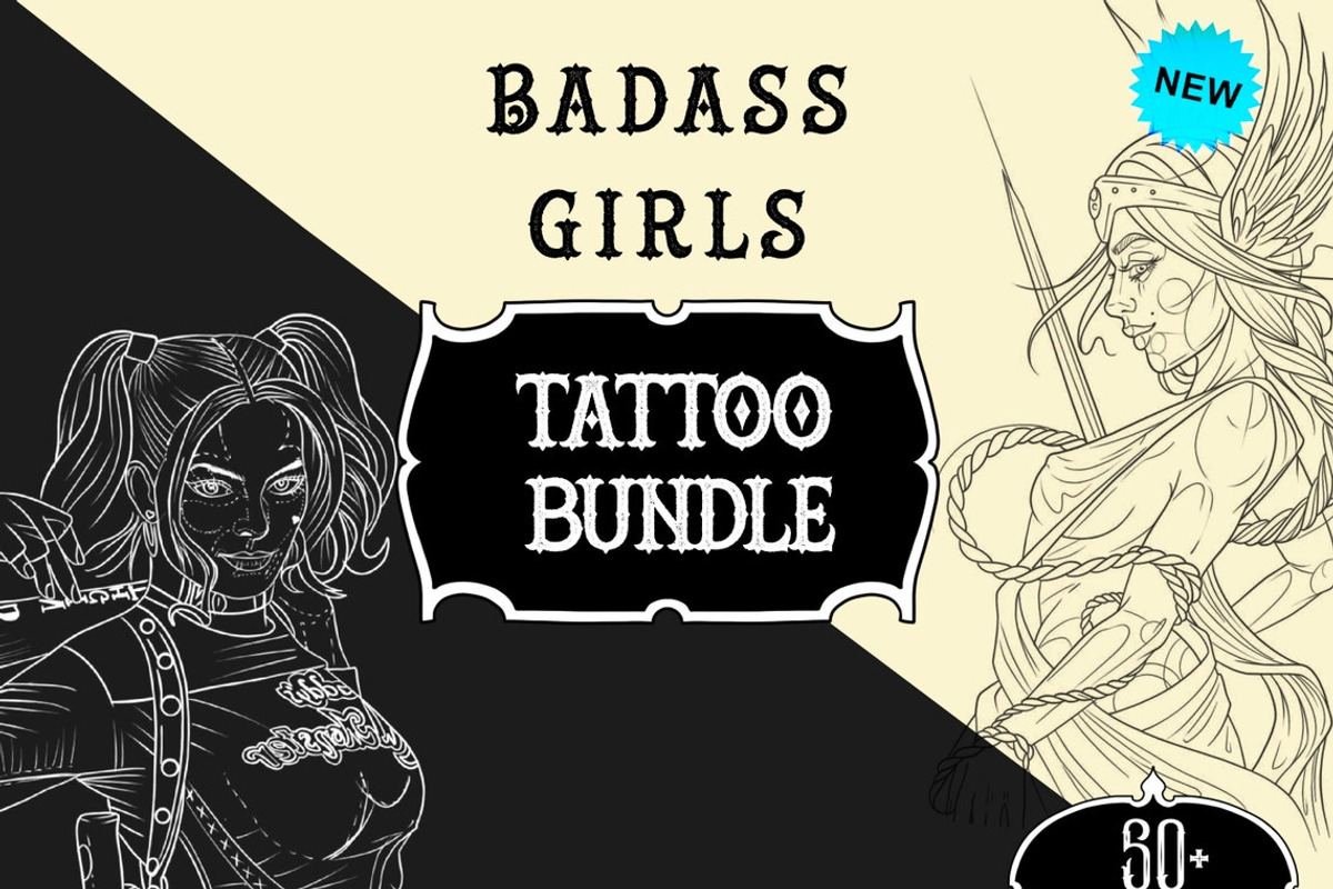 Badass girls Procreate stamps, a Brush Add-On by ProcreateInk (Photo 1 of 10)