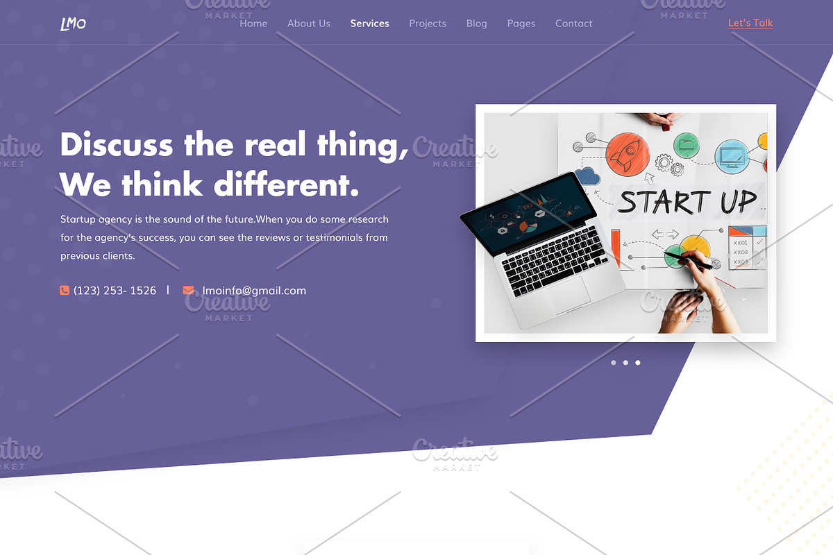 Startup Agency Landing Page, a Landing Page Template by Sujun Baidyaa (Photo 3 of 3)