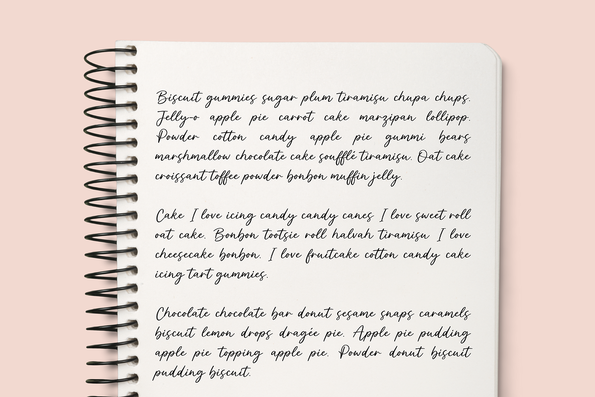 Caramel, a Handwritten Font by Sofia Skoog (Photo 3 of 11)