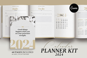 Canva Planner & 2024 Calendar Kit