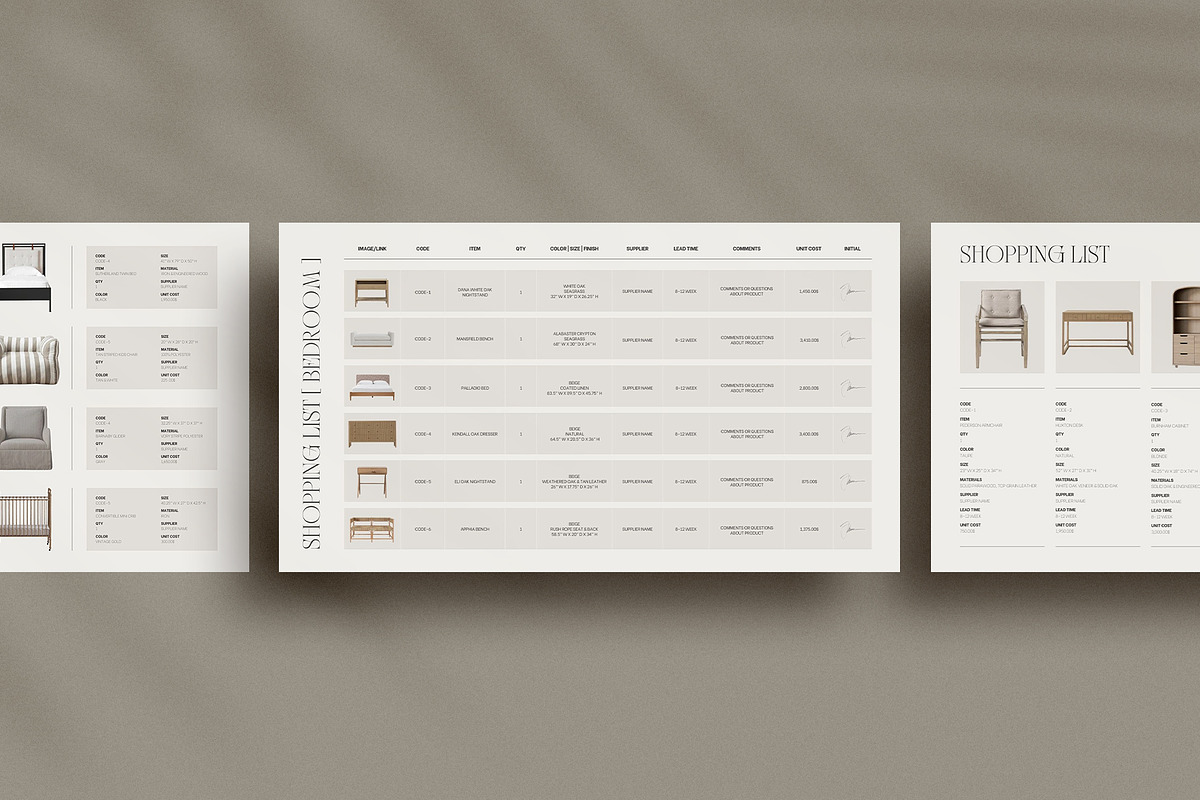 Interior Design Presentation Canva Template | Amare Creative