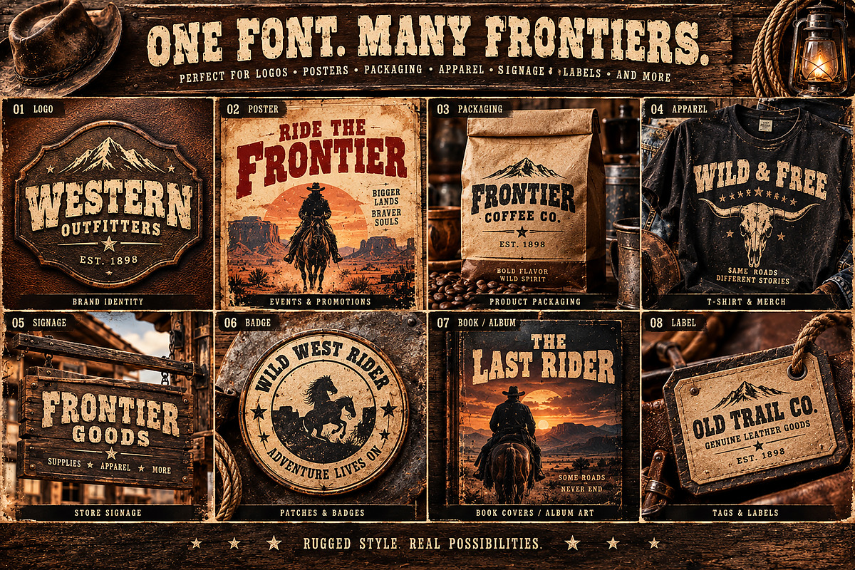 Wild West Rider, a Script Font by Wow Magic (Photo 6 of 6)