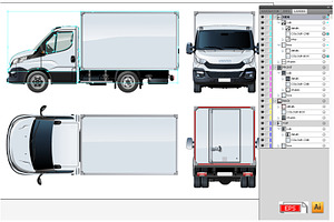 Delivery/cargo Truck Mockup