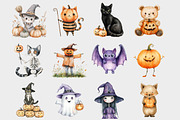Watercolor Quirky Halloween Clipart, a Seasonal Illustration by Design Market (Thumbnail 3 of 5)