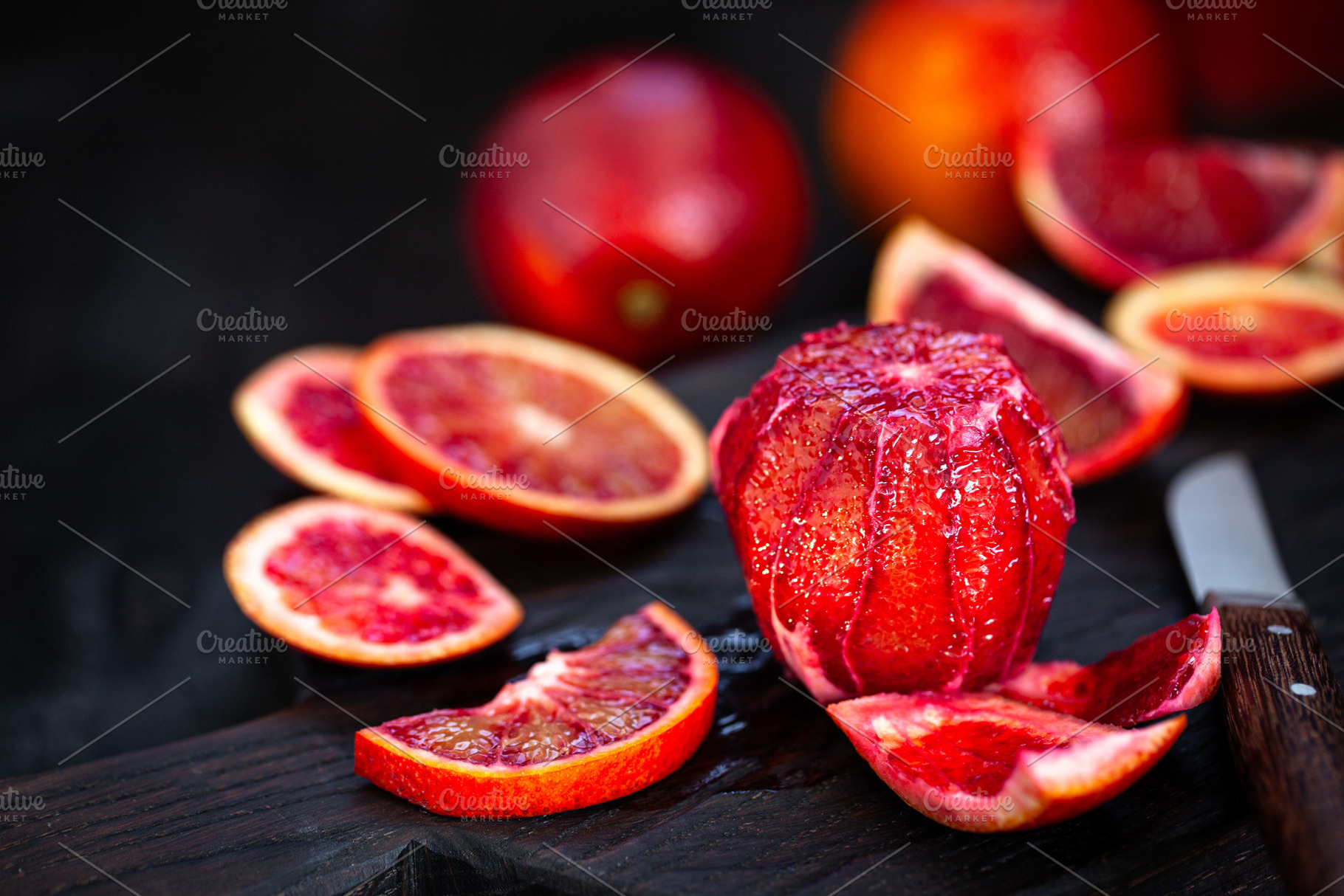 Fresh ripe red blood oranges, a Food & Drink Photo by Kate S