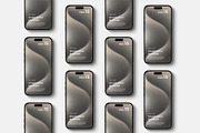 iPhone 15 Pro Mockup, an iPhone Mockup by graphicpages (Thumbnail 19 of 19)