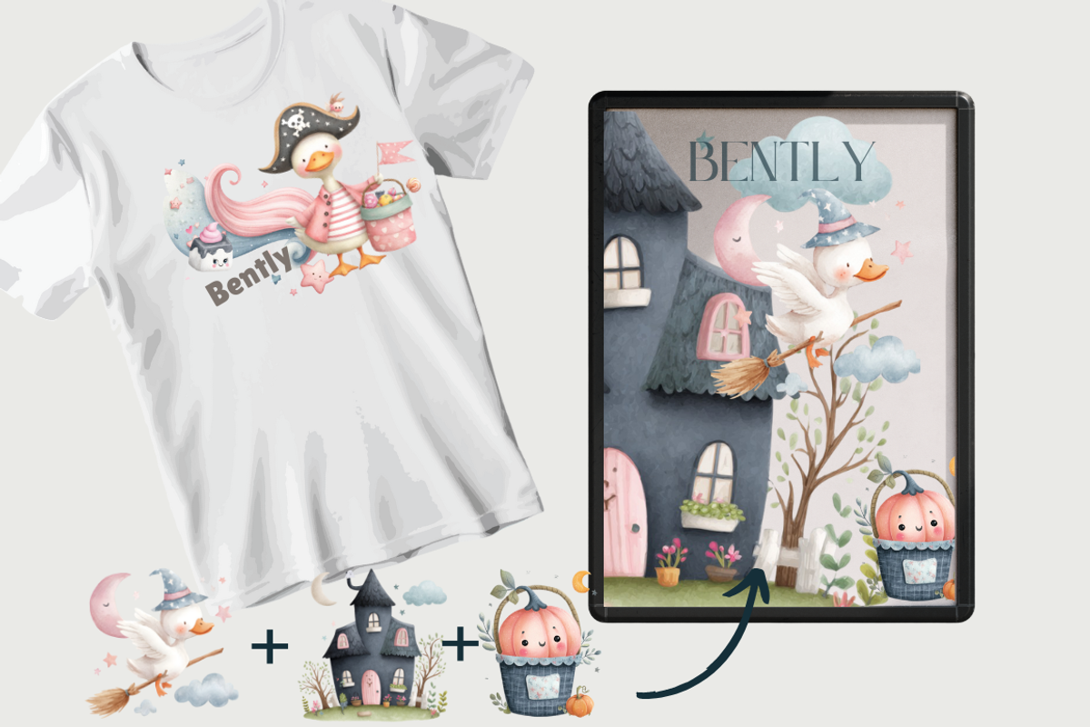 Silly Goose Halloween Party Clipart, a Seasonal Illustration by artinspirestudio (Photo 4 of 4)