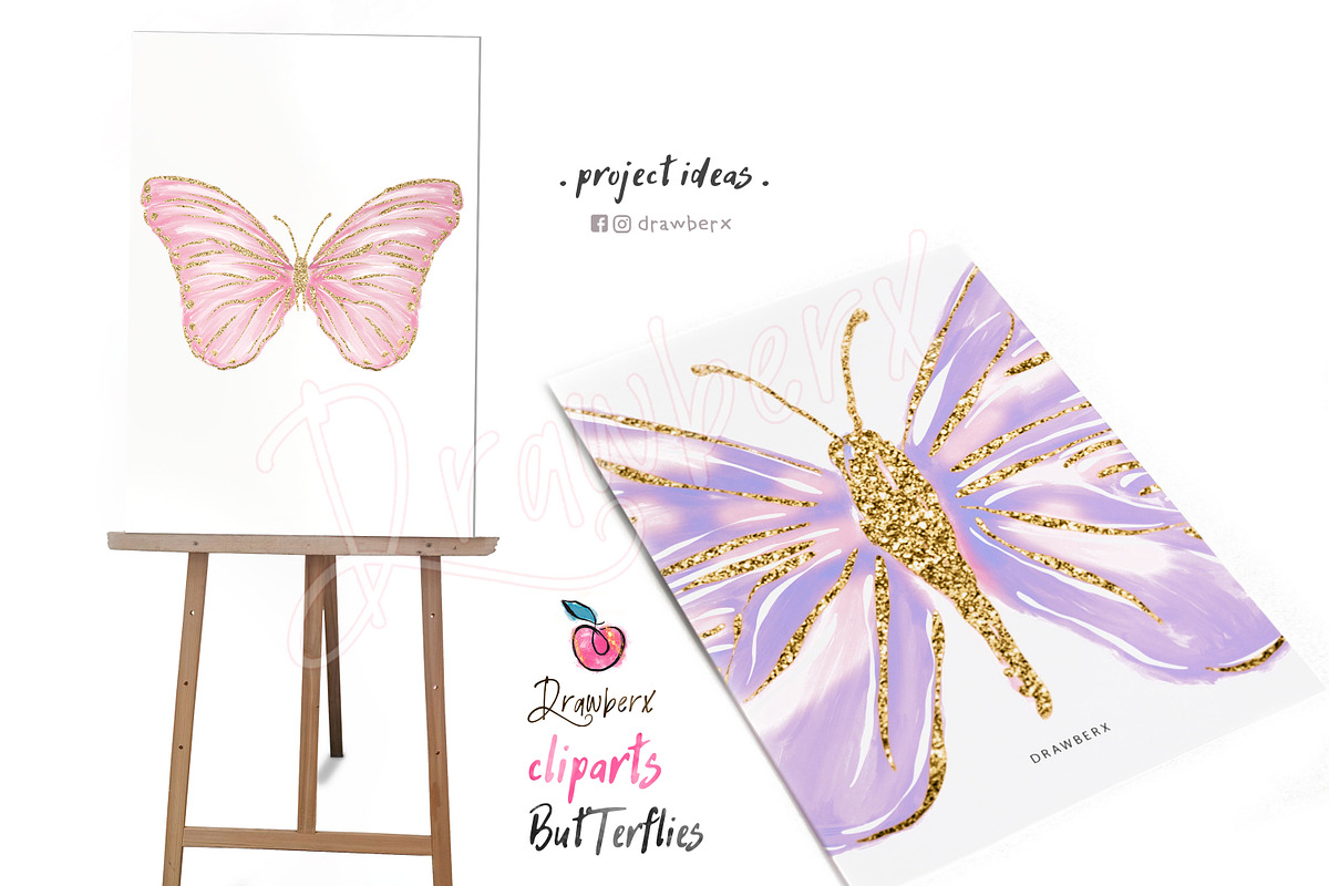 Butterfly Clipart, Spring wings 001, an Illustration by Drawberx (Photo 7 of 7)