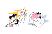 People saving money, finance concept, a Person Illustration by Good Studio (Thumbnail 2 of 6)